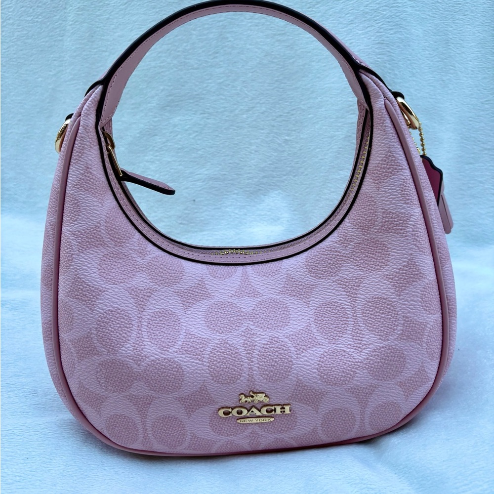 Coach Pink Mini Bag with Gold Accents